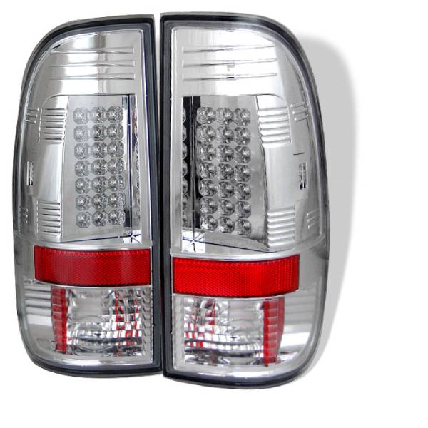 SPYDER - SPYDER Ford F150 side 97-03/F250/350/450 Super Duty 99-07 LED Tail Lights Chrm ALT-YD-FF15097-LED-C - 5003478