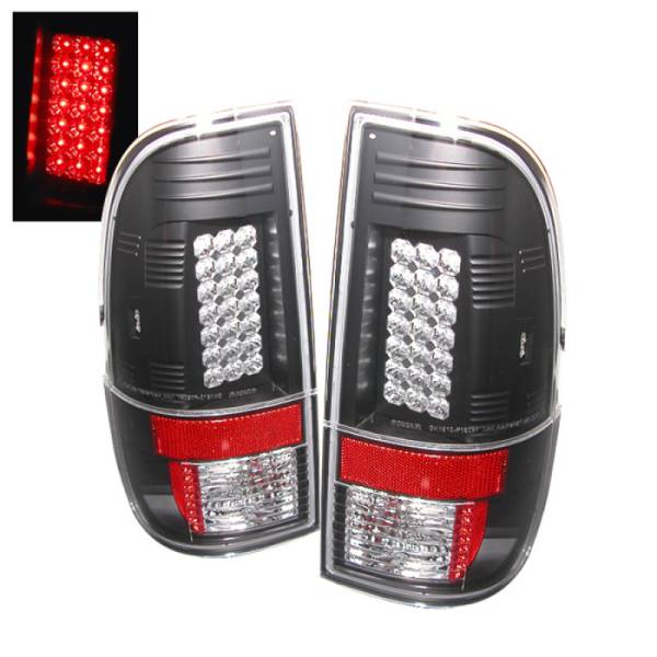 SPYDER - SPYDER Ford Super Duty 08-15 LED Tail Lights Black ALT-YD-FS07-LED-BK - 5003898