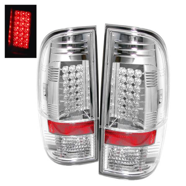 SPYDER - SPYDER Ford Super Duty 08-15 LED Tail Lights Chrome ALT-YD-FS07-LED-C - 5003904