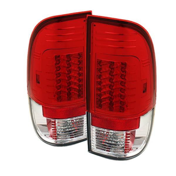 SPYDER - SPYDER Ford F150 Styleside 97-03/F250 Version 2 LED Tail Lights Red Clear ALT-YD-FF15097-LED-G2-RC - 5029140