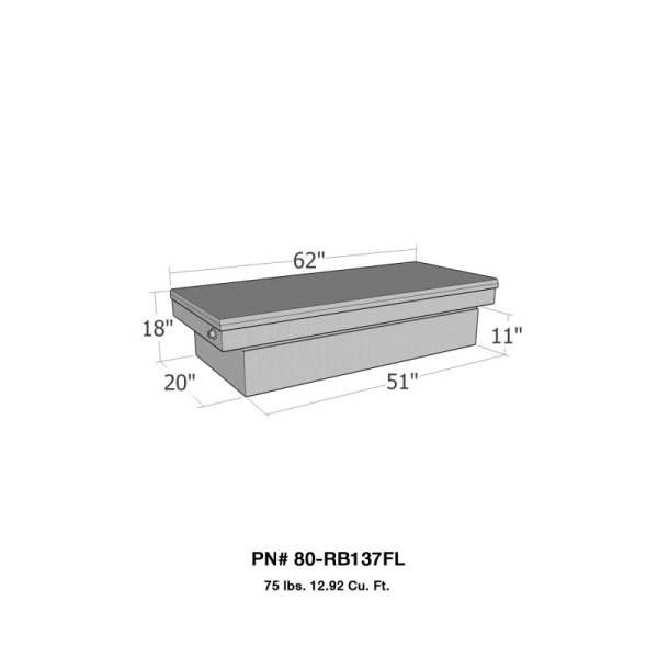 Westin - Westin/Brute Full Lid Mid Size / Down Size XOver Long Bed Only - Aluminum - 80-RB137FL