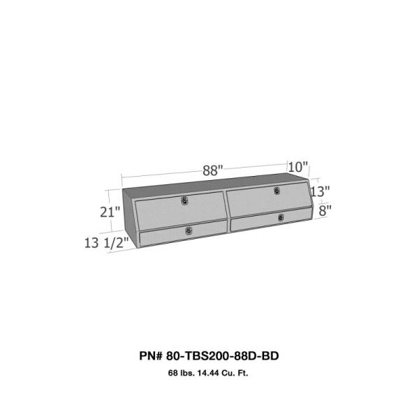 Westin - Westin/Brute Contractor TopSider 88in w/ Drawers & Doors - Aluminum - 80-TBS200-88D-BD