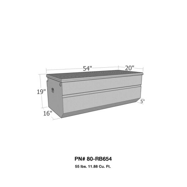 Westin - Westin/Brute Chest 54in - Aluminum - 80-RB654