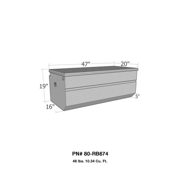 Westin - Westin/Brute Chest 47in - Aluminum - 80-RB674