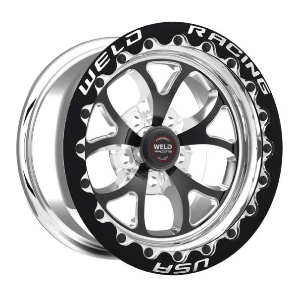 Weld - Weld S76 17X11 / 5X115 BP / 6.2in BP Black Wheel (High Pad) - Black Single Beadlock MT - 76HB7110W62F