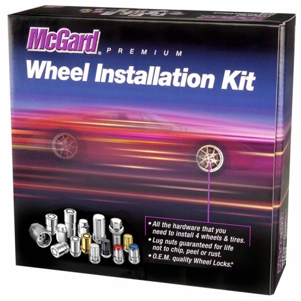 McGard - McGard SplineDrive Tuner 6 Lug Install Kit w/Locks & Tool (Cone) M14X1.5 / 1in. Hex - Chrome - 65610