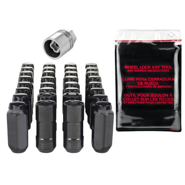 McGard - McGard 8 Lug Hex Install Kit w/Locks (Cone Seat Nut) M14X2.0 / 13/16 Hex / 2.25in. Length - Black - 84817