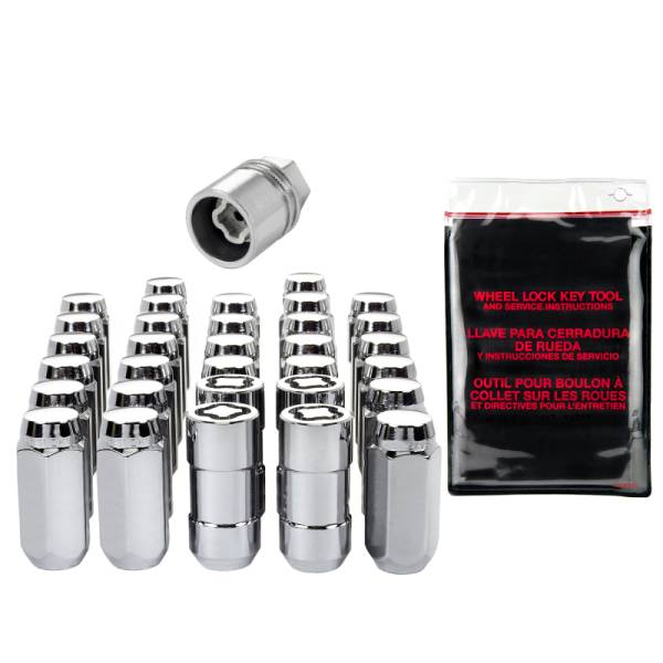 McGard - McGard 8 Lug Hex Install Kit w/Locks (Cone Seat Nut) M14X1.5 / 13/16 Hex / 1.945in. L - Chrome - 84820