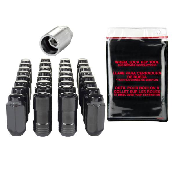 McGard - McGard 8 Lug Hex Install Kit w/Locks (Cone Seat Nut) M14X1.5 / 13/16 Hex / 1.945in. Length - Black - 84822