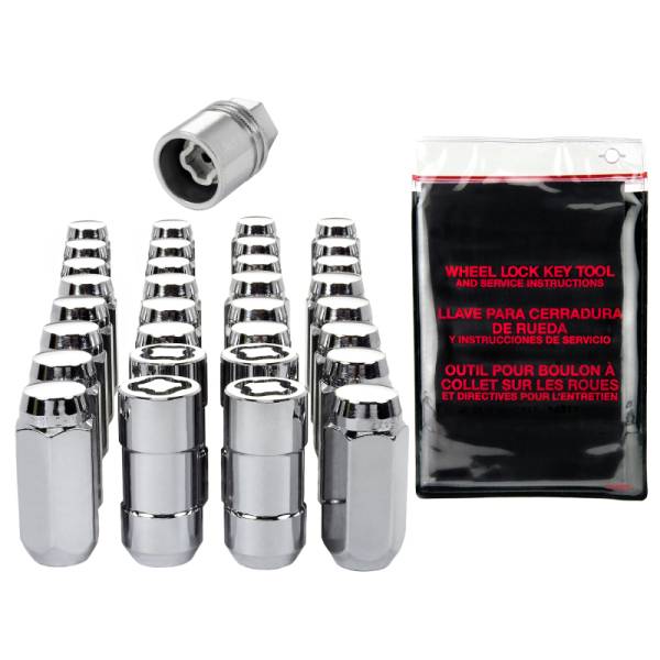 McGard - McGard 8 Lug Hex Install Kit w/Locks (Cone Seat Nut) 9/16-18 / 13/16 Hex / 1.75in. Length - Chrome - 84823