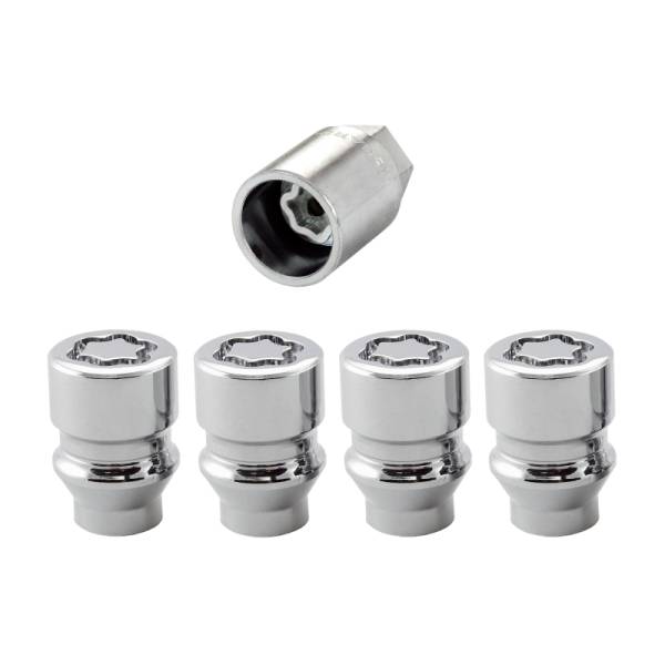 McGard - McGard Wheel Lock Nut Set - 4pk. (Uni-Lug) M12X1.5 / 13/16 Hex / .197in. Shank / 1.375in. L - Chrome - 24022