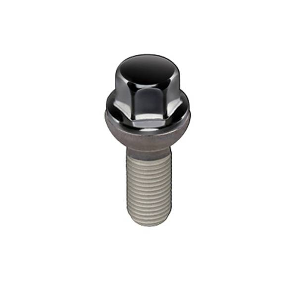 McGard - McGard Hex Lug Bolt (Radius Seat) M14X1.5 / 17mm Hex / 26.3mm Shank Length (Box of 50) - Black - 69818BK