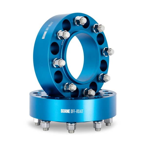 Mishimoto - Mishimoto Borne Off-Road Wheel Spacers - 8X170 - 125 - 50mm - M14 - Blue - BNWS-002-500BL