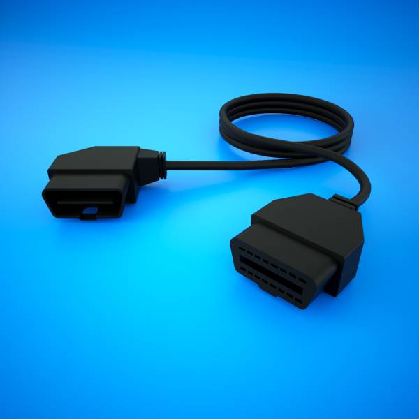 HP Tuners - HP Tuners MPVI2 OBD-2 5 Foot Cable Extension Right Angle HP Tuners USB Data Extension Cable - H-002-03