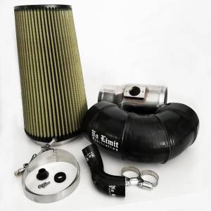 No Limit Fabrication 6.4 Cold Air Intake 08-10 Ford Super Duty Power Stroke Polished PG7 Filter - 64CAIP