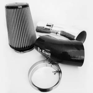 No Limit Fabrication 6.7 Cold Air Intake 11-16 Ford Super Duty Power Stroke Polished Dry Filter Stage 1 - 67CAIPD1