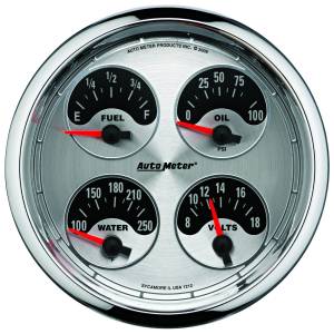 AutoMeter - AutoMeter 5in. QUAD GAUGE,  100 PSI/100-250 deg.F/8-18V/0-90 O - 1225 - Image 1