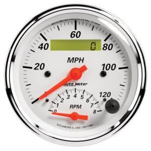 AutoMeter - AutoMeter 3-3/8in. TACHOMETER/SPEEDOMETER COMBO,  8K RPM/120 MPH - 1381 - Image 1
