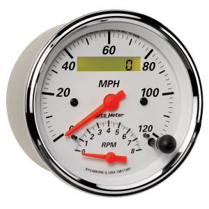 AutoMeter - AutoMeter 3-3/8in. TACHOMETER/SPEEDOMETER COMBO,  8K RPM/120 MPH - 1381 - Image 3