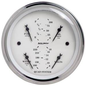 AutoMeter 3-3/8in. QUAD GAUGE,  100 PSI/100-250 deg.F/8-18V/240-33 O - 1612