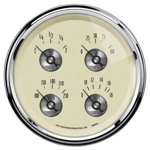 AutoMeter 5in. QUAD GAUGE,  100 PSI/100-250 deg.F/8-18V/0-90 O - 2009