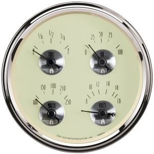 AutoMeter 5in. QUAD GAUGE,  100 PSI/100-250 deg.F/8-18V/240-33 O - 2010