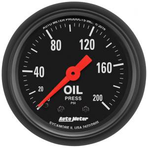 AutoMeter 2-1/16in. OIL PRESSURE,  0-200 PSI - 2605