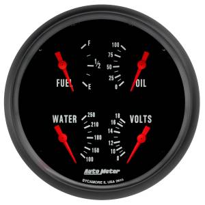 AutoMeter 5in. QUAD GAUGE,  100 PSI/100-250 deg.F/8-18V/240-33 O - 2810