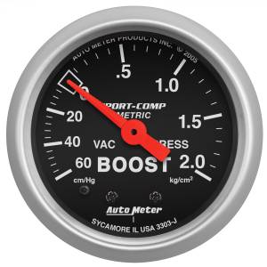 AutoMeter 2-1/16in. BOOST/VACUUM,  60 CM/HG-2.0 KG/CM2 - 3303-J