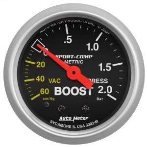 AutoMeter 2-1/16in. BOOST/VACUUM,  60 CM HG-2.0 BAR - 3303-M