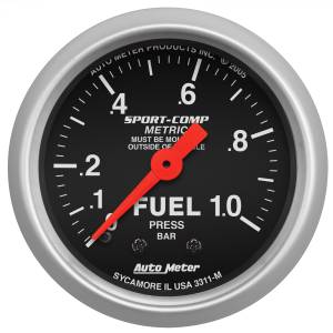 AutoMeter 2-1/16in. FUEL PRESSURE,  0-1.0 BAR - 3311-M