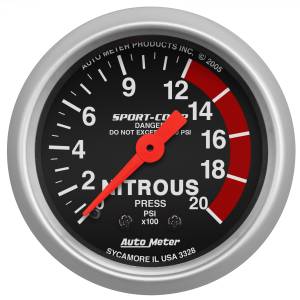 AutoMeter 2-1/16in. NITROUS PRESSURE,  0-2000 PSI - 3328