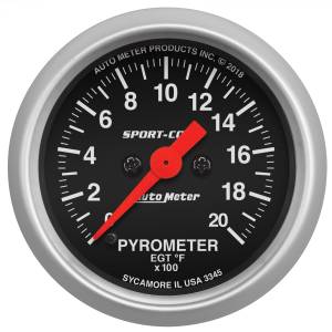 AutoMeter 2-1/16in. PYROMETER,  0-2000 deg.F - 3345