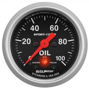 AutoMeter 2-1/16in. OIL PRESSURE,  0-100 PSI - 3352