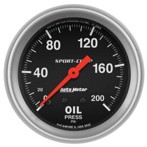 AutoMeter 2-5/8in. OIL PRESSURE,  0-200 PSI - 3422