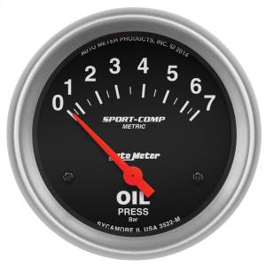 AutoMeter 2-5/8in. OIL PRESSURE,  0-7 BAR - 3522-M