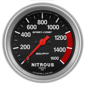 AutoMeter 2-5/8in. NITROUS PRESSURE,  0-1600 PSI - 3574