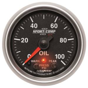 AutoMeter - AutoMeter 2-1/16in. OIL PRESSURE,  0-100 PSI - 3652 - Image 1