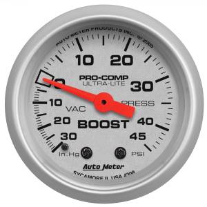 AutoMeter 2-1/16in. BOOST/VACUUM,  30 IN HG/45 PSI - 4308