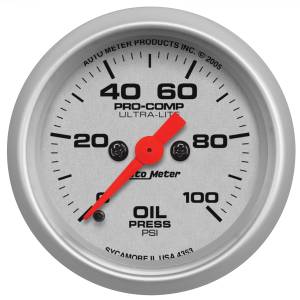 AutoMeter 2-1/16in. OIL PRESSURE,  0-100 PSI - 4353