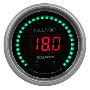 AutoMeter 2-1/16in. TWO CHANNEL FUEL LEVEL/VOLTMETER,  0-100%/8-18V - 6709-SC