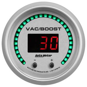 AutoMeter 2-1/16in. TWO CHANNEL VAC/BOOST/FLUID PRESSURE,  SELECTABLE SCALE PSI/BAR - 6758-UL