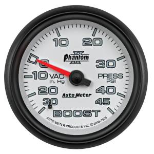 AutoMeter - AutoMeter 2-5/8in. BOOST/VACUUM,  30 IN HG/45 PSI - 7808 - Image 1