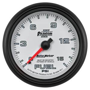 AutoMeter - AutoMeter 2-5/8in. FUEL PRESSURE,  0-15 PSI - 7811 - Image 1