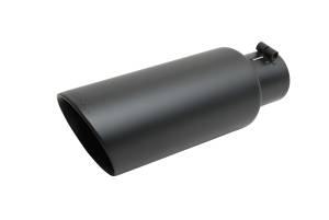 Gibson Performance Exhaust Black Ceramic Double Walled Angle Exhaust Tip - 500427-B