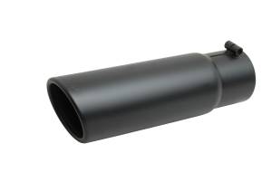 Gibson Performance Exhaust Black Ceramic Rolled Edge Angle Exhaust Tip - 500643-B