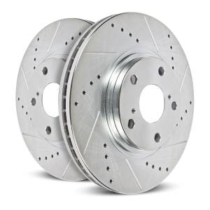 Power Stop - Power Stop EVOLUTION DRILLED/SLOTTED ZINC PLATED ROTORS (PAIR) - AR85114XPR - Image 1