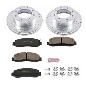 Power Stop - Power Stop Z23 EVOLUTION SPORT UPGRADE KIT: DRILLED/SLOTTED ROTORS - K5412 - Image 2