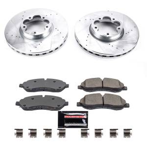 Power Stop - Power Stop Z23 EVOLUTION SPORT UPGRADE KIT: DRILLED/SLOTTED ROTORS - K7148 - Image 2