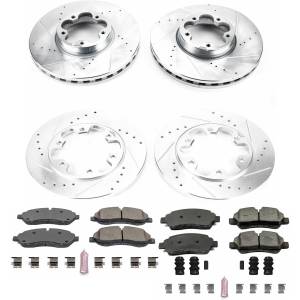 Power Stop - Power Stop Z23 EVOLUTION SPORT UPGRADE KIT: DRILLED/SLOTTED ROTORS - K7234 - Image 2